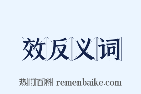 效反义词是什么意思的图片
